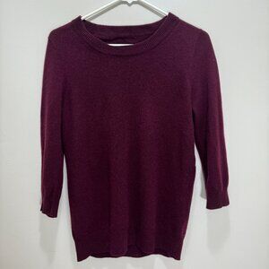 J Crew Maroon Cashmere Sweater Size Small